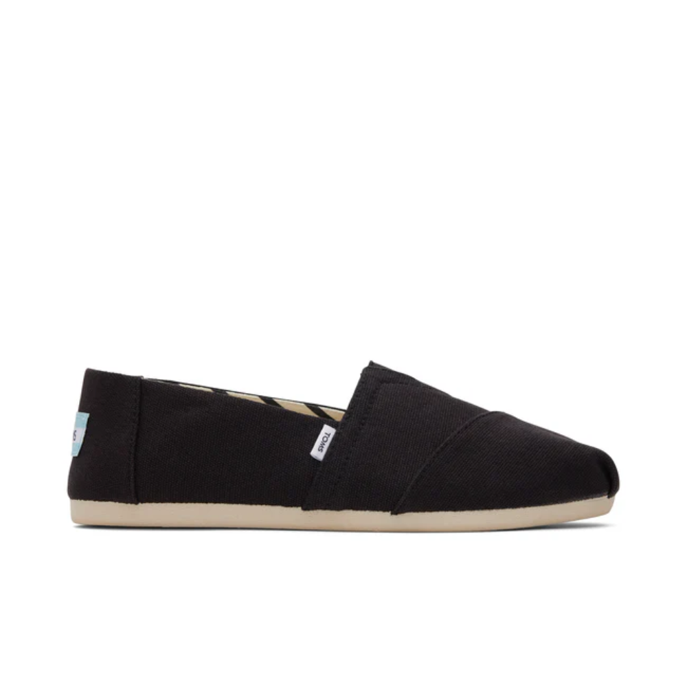 Toms Alpargata Black Recycled Cotton Canvas