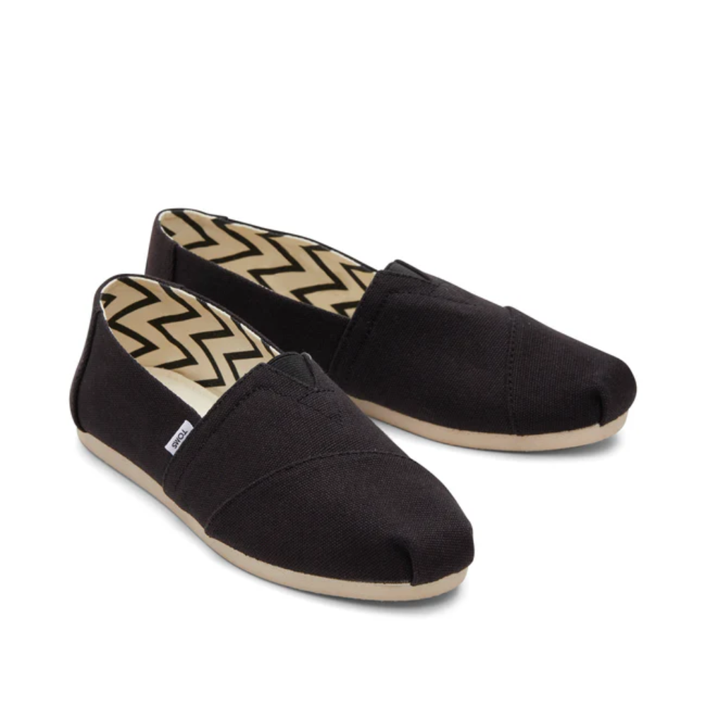 Toms Alpargata Black Recycled Cotton Canvas