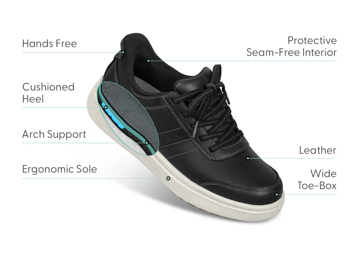 Orthofeet Wander Black Wide (Dame)